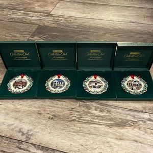 1196,1997, 1998, and 1999 LONGABERGER COLLECTORS CLUB CHRISTMAS ORNAMENTS